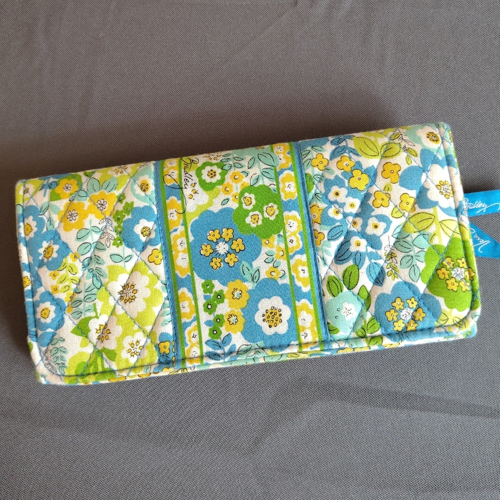 Vera Bradley Floral Wallet - Blue, Green, Yellow